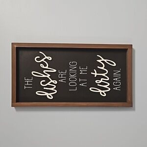 The dishes are looking at ne dirty again.  Kirkland's kitchen decor.